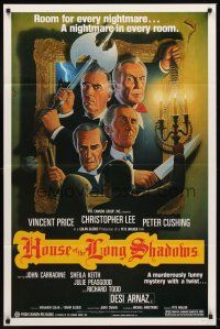 5y411 HOUSE OF THE LONG SHADOWS 1sh '83 Vincent Price, Peter Cushing, John Carradine & Chris Lee!