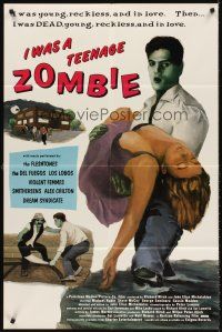 5y430 I WAS A TEENAGE ZOMBIE video 1sh '87 music by Los Lobos, Violent Femmes & The Smithereens!
