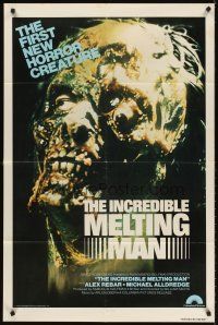 5y435 INCREDIBLE MELTING MAN int'l 1sh '77 AIP gruesome image of the first new horror creature!