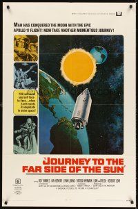 5y467 JOURNEY TO THE FAR SIDE OF THE SUN 1sh '69 Doppleganger, Earth meets itself in outer space!