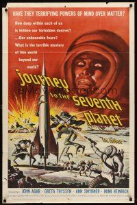 5y468 JOURNEY TO THE SEVENTH PLANET 1sh '61 they have terryfing powers of mind over matter!