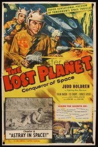 5y494 LOST PLANET chapter 8 1sh '53 super-sensational preview of tomorrow's space thrills, serial!