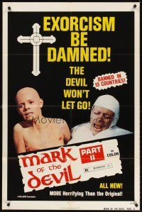 5y509 MARK OF THE DEVIL 2 1sh '74 banned in 19 countries, more horrifying than the original!