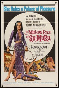 5y523 MILLION EYES OF SU-MURU 1sh '67 sexy Shirley Eaton rules a palace of pleasure ...for women!