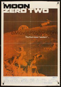 5y528 MOON ZERO TWO 1sh '69 the first moon western, cool image of astronauts in space!