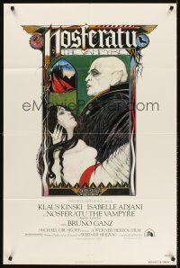 5y572 NOSFERATU THE VAMPYRE 1sh '79 Klaus Kinski, Werner Herzog, classic Palladini vampire art!