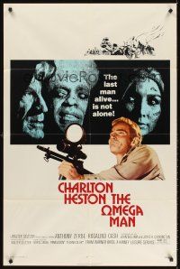 5y578 OMEGA MAN 1sh '71 Charlton Heston is the last man alive, and he's not alone!