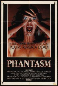 5y586 PHANTASM 1sh '79 best completely different horror image of terrified naked woman!