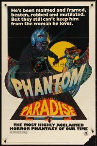5y588 PHANTOM OF THE PARADISE revised 1sh '74 Brian De Palma, he sold his soul for rock n' roll!