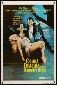 5y630 SATANIC RITES OF DRACULA 1sh 1978 great artwork of Count Dracula & his Vampire Bride!