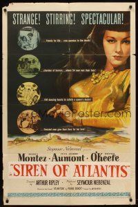 5y651 SIREN OF ATLANTIS 1sh '47 Atlantis the Lost Continent, c/u of sexiest Maria Montez!