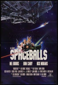 5y662 SPACEBALLS PG-13 1sh '87 best Mel Brooks sci-fi Star Wars spoof, John Candy, Pullman, Moranis