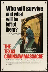 5y682 TEXAS CHAINSAW MASSACRE Bryanston 1sh '74 Tobe Hooper cult classic slasher horror!