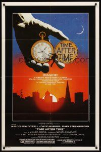 5y695 TIME AFTER TIME 1sh '79 Malcolm McDowell as H.G. Wells, David Warner as Jack the Ripper!