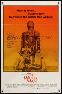5y730 WICKER MAN 1sh '74 Christopher Lee, Britt Ekland, cult horror classic!