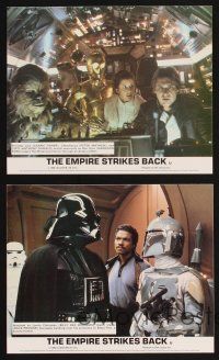 5y093 EMPIRE STRIKES BACK 8 color English FOH LCs '80 George Lucas, Luke, Leia, Vader, Yoda, Han