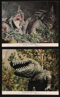 5y096 LAND THAT TIME FORGOT 8 color English FOH LCs '75 Edgar Rice Burroughs, cool dinosaur images!