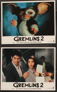 5y066 GREMLINS 2 12 French LCs '90 wonderful different images of Gizmo & wacky monsters!