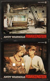 5y051 ANDY WARHOL'S FRANKENSTEIN 8 German LCs '74 Joe Dallessandro, directed by Paul Morrissey!