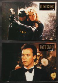 5y052 BATMAN 16 German LCs '89 Michael Keaton, Jack Nicholson, Tim Burton, different images!