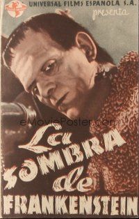5y088 SON OF FRANKENSTEIN Spanish herald '42 Boris Karloff as monster, Bela Lugosi, Basil Rathbone