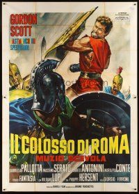 5z074 HERO OF ROME Italian 2p '64 sword & sandal art of Gordon Scott by Renato Casaro!