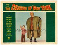 5z252 COLOSSUS OF NEW YORK LC #8 '58 great c/u of robot monster standing by young Charles Herbert!