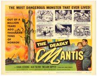 5z189 DEADLY MANTIS TC '57 classic art of giant insect on Washington Monument + monster images!