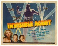 5z201 INVISIBLE AGENT TC '42 great fx image of invisible man with WWII airplanes, Peter Lorre