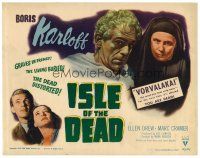 5z203 ISLE OF THE DEAD TC '45 Boris Karloff, completely different image & great taglines!