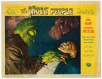 5z304 MOLE PEOPLE LC #5 '56 great close up of wacky monster choking guy in cave!