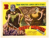 5z162 ROBOT MONSTER LC #4 '53 3-D, George Nader tries to save pretty girl from wacky monster!