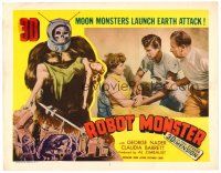 5z164 ROBOT MONSTER LC #7 '53 3-D, worst movie ever, George Nader & man help untie bound woman!