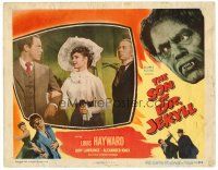 5z332 SON OF DR. JEKYLL LC #2 '51 Jody Lawrance looks at Louis Hayward scowling at Alexander Knox!