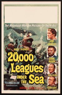 5z041 20,000 LEAGUES UNDER THE SEA WC R63 Jules Verne classic, wonderful art of deep sea divers!