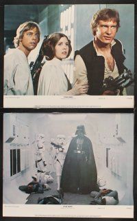 5z388 STAR WARS 8 color 11x14 stills '77 George Lucas classic sci-fi, Darth Vader, Harrison Ford