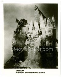 5z587 GORGO 8x10 still '61 great special effects image of the giant monster destroying building!