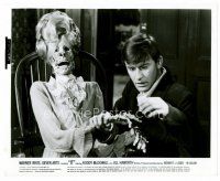 5z605 IT 8x10 still '66 great close up of Roddy McDowall with dead skeleton woman!