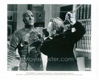 5z111 PETER CUSHING signed 8x10 REPRO still '70s great close up of him attacking the Mummy!