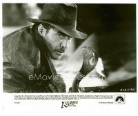 5z625 RAIDERS OF THE LOST ARK 8x9.75 still '81 close up of Harrison Ford face to face with a cobra!