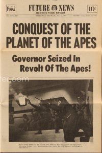 5z139 CONQUEST OF THE PLANET OF THE APES herald '72 Roddy McDowall, governor seized in revolt!