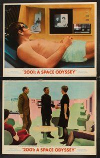 5z363 2001: A SPACE ODYSSEY 8 LCs '68 Stanley Kubrick sci-fi classic, Gary Lockwood, Keir Dullea!