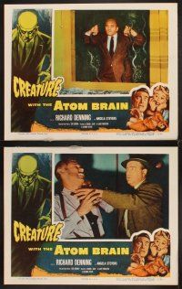5z390 CREATURE WITH THE ATOM BRAIN 7 LCs '55 Richard Denning, Launer is a dead man stalking prey!