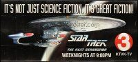 6a052 STAR TREK: THE NEXT GENERATION TV 30sh '87 super huge image of Enterprise!