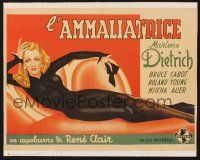 6a119 FLAME OF NEW ORLEANS commercial poster '80s best art of Marlene Dietrich by Alberto Vargas!