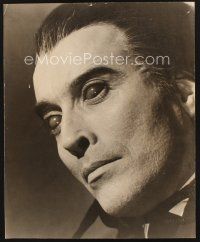 6a086 CHRISTOPHER LEE 16x20 still '60s great portrait of creepy actor with black eyes!