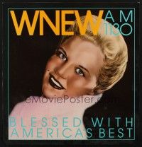 6a102 WNEW AM 1130 PEGGY LEE radio special 21x22 '80s cool portrait art, blessed with America's best