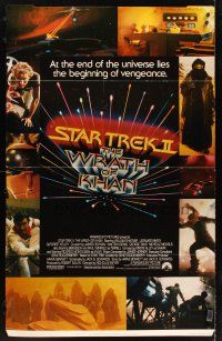 6a065 STAR TREK II standee '82 The Wrath of Khan, Leonard Nimoy, William Shatner, sci-fi sequel!