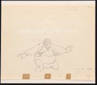 6a105 PINOCCHIO w/COA animation art '40 Disney classic fantasy cartoon, Stromboli!