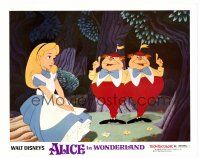 6b466 ALICE IN WONDERLAND LC R74 Disney, she's with Tweedledee and Tweedledum in forest!